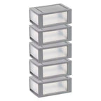 IRIS Compact Stacking Storage Plastic Drawer Organizer with Clear Doors